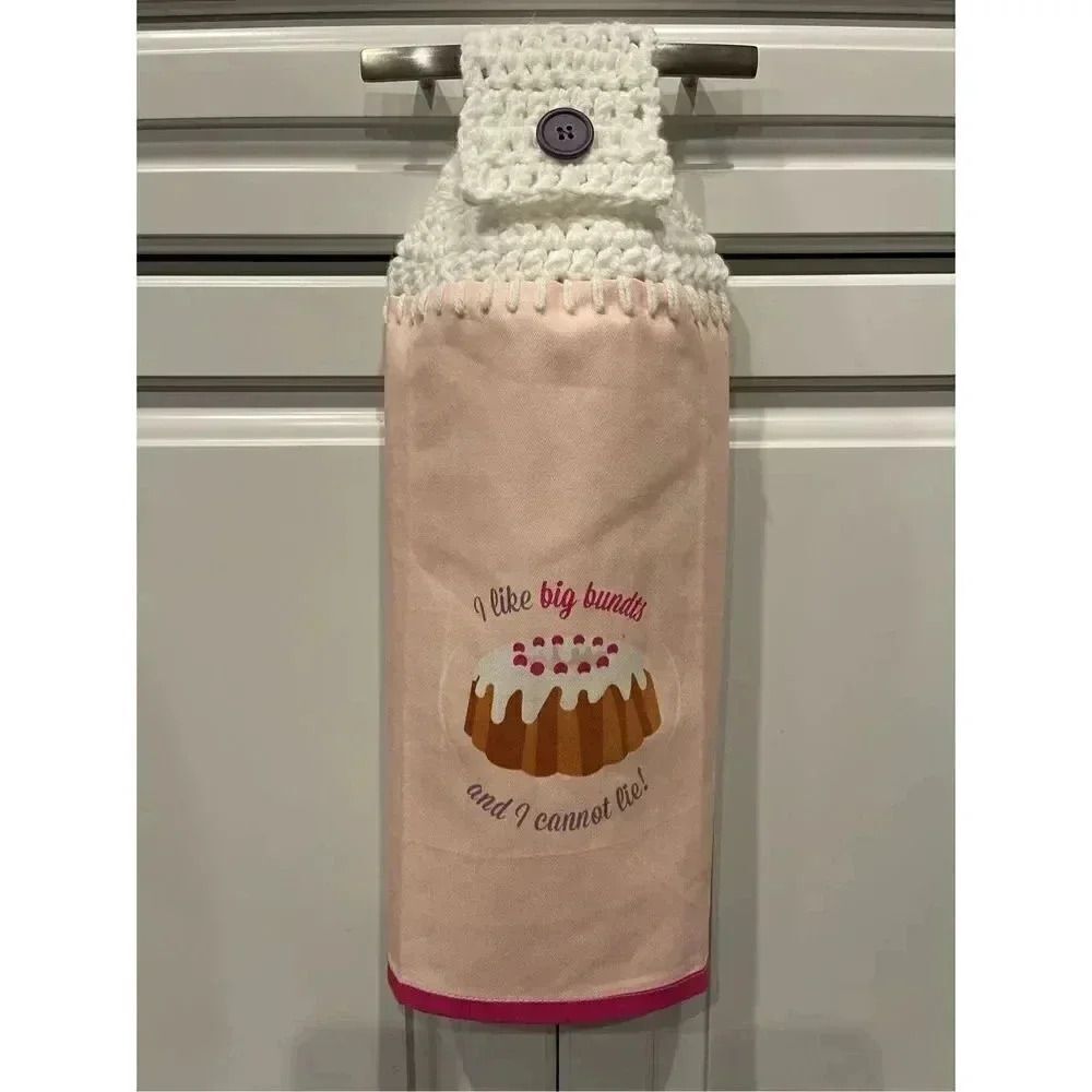 Crochet Top Kitchen Towel- I Like Big Bundts and I Cannot Lie!